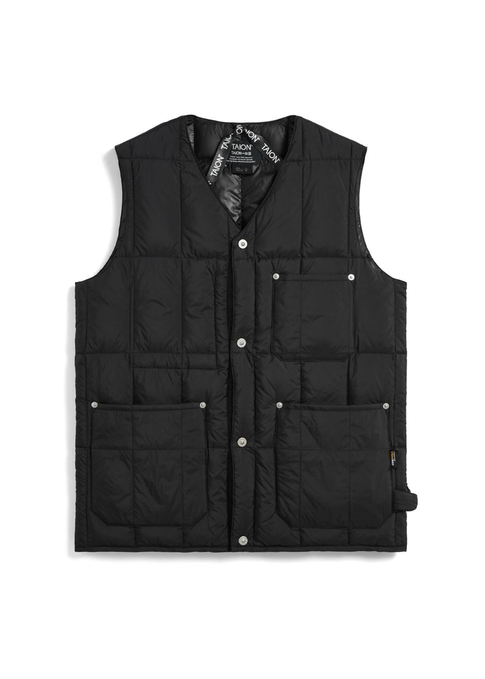 TAION Unisex Work V-Neck Button Down Vest