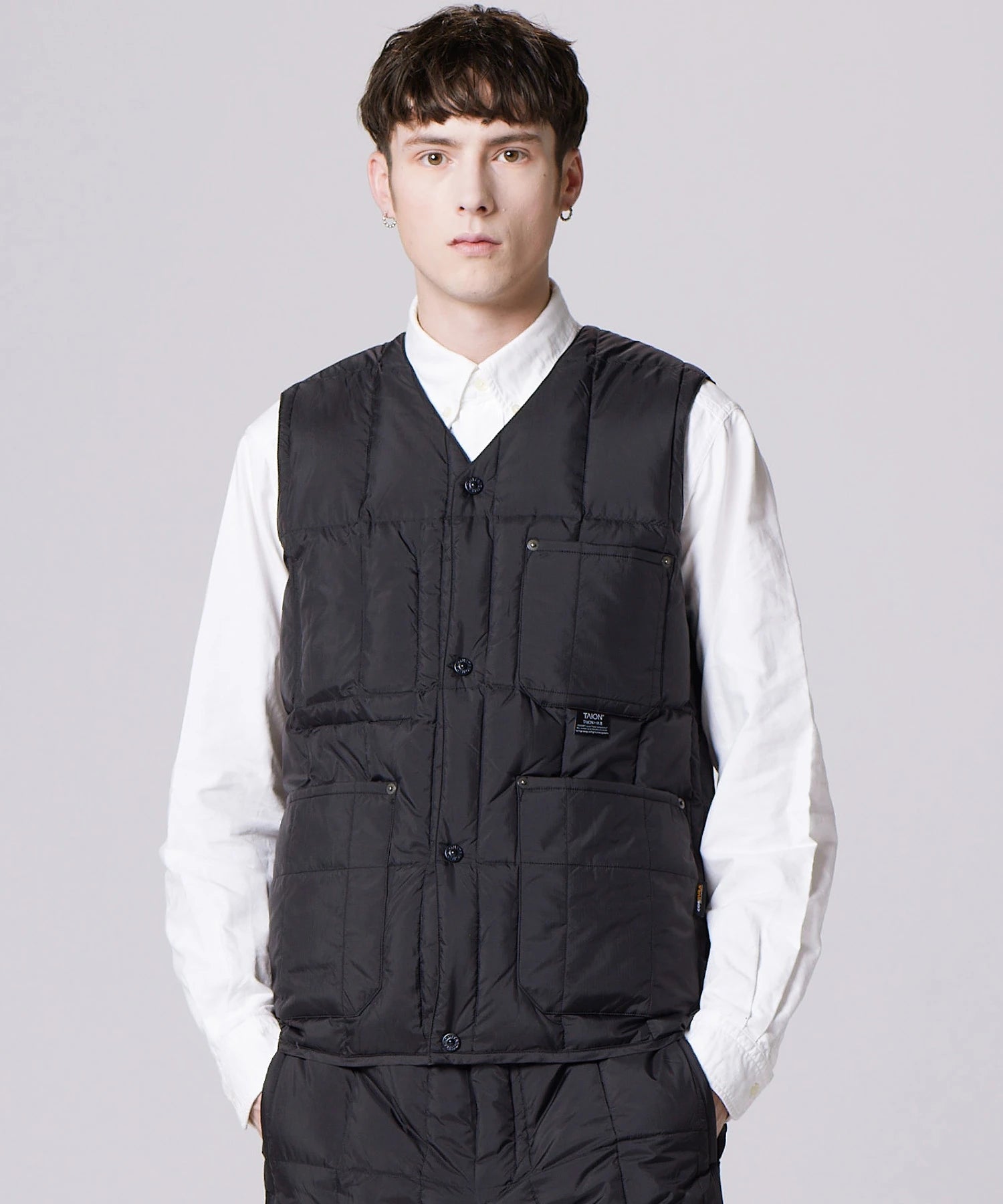 TAION Unisex Work V-Neck Button Down Vest