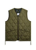 TAION Unisex Military Zip V-Neck Down Vest (Hard Shell)