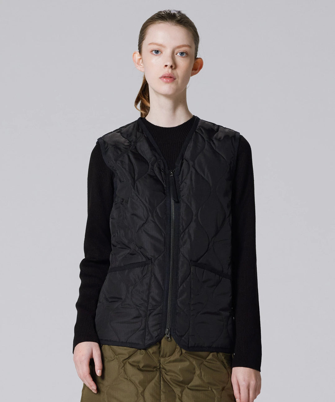 Unisex Military Zip V-Neck Down Vest (Hard Shell) – TAION US Unisex Military Zip V-Neck Down Vest (Hard Shell) – TAION US