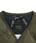 TAION Unisex Military Zip V-Neck Down Vest (Hard Shell)