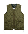 Unisex Military Zip V-Neck Down Vest (Hard Shell)