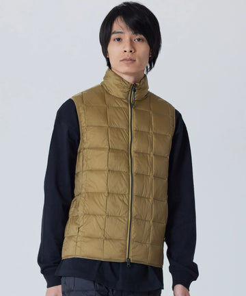 TAION　SOFT BOA＋LIGHT DOWN HI NECK VEST Unisex Military Hi-Neck W-Zip Down Vest (Soft Shell) – TAION US
