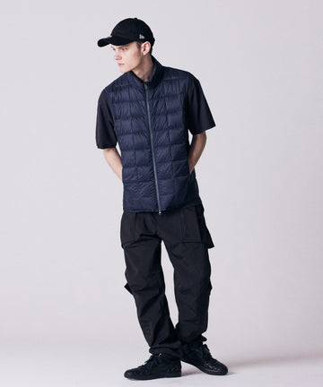 Unisex Basic Hi-Neck W-Zip Down Vest – TAION US