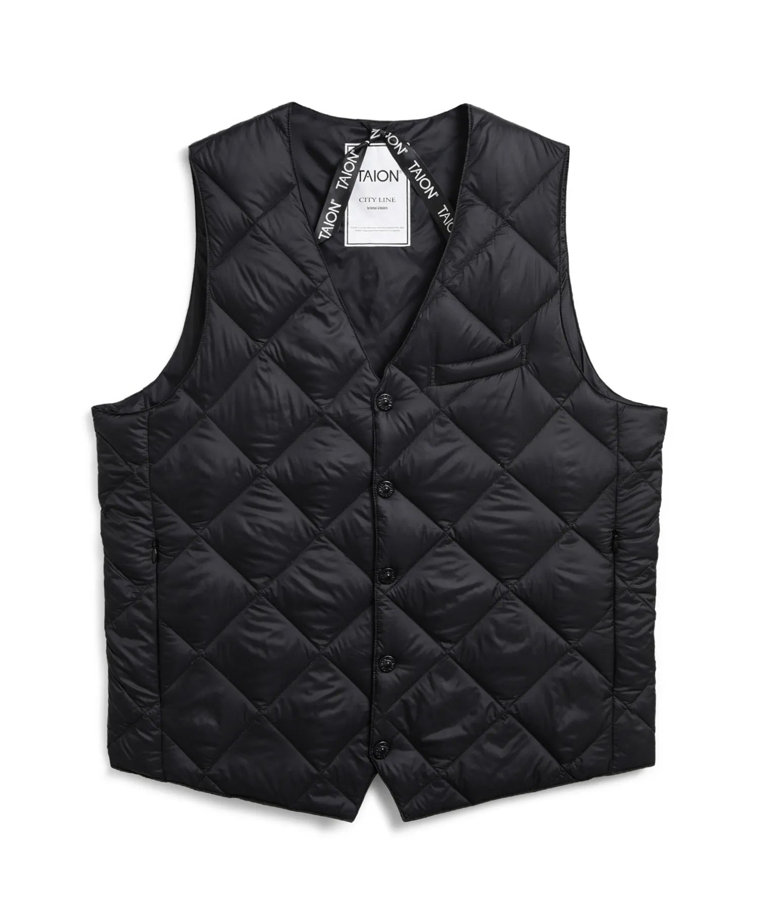 City Single Snap Button Down Gilet – TAION US