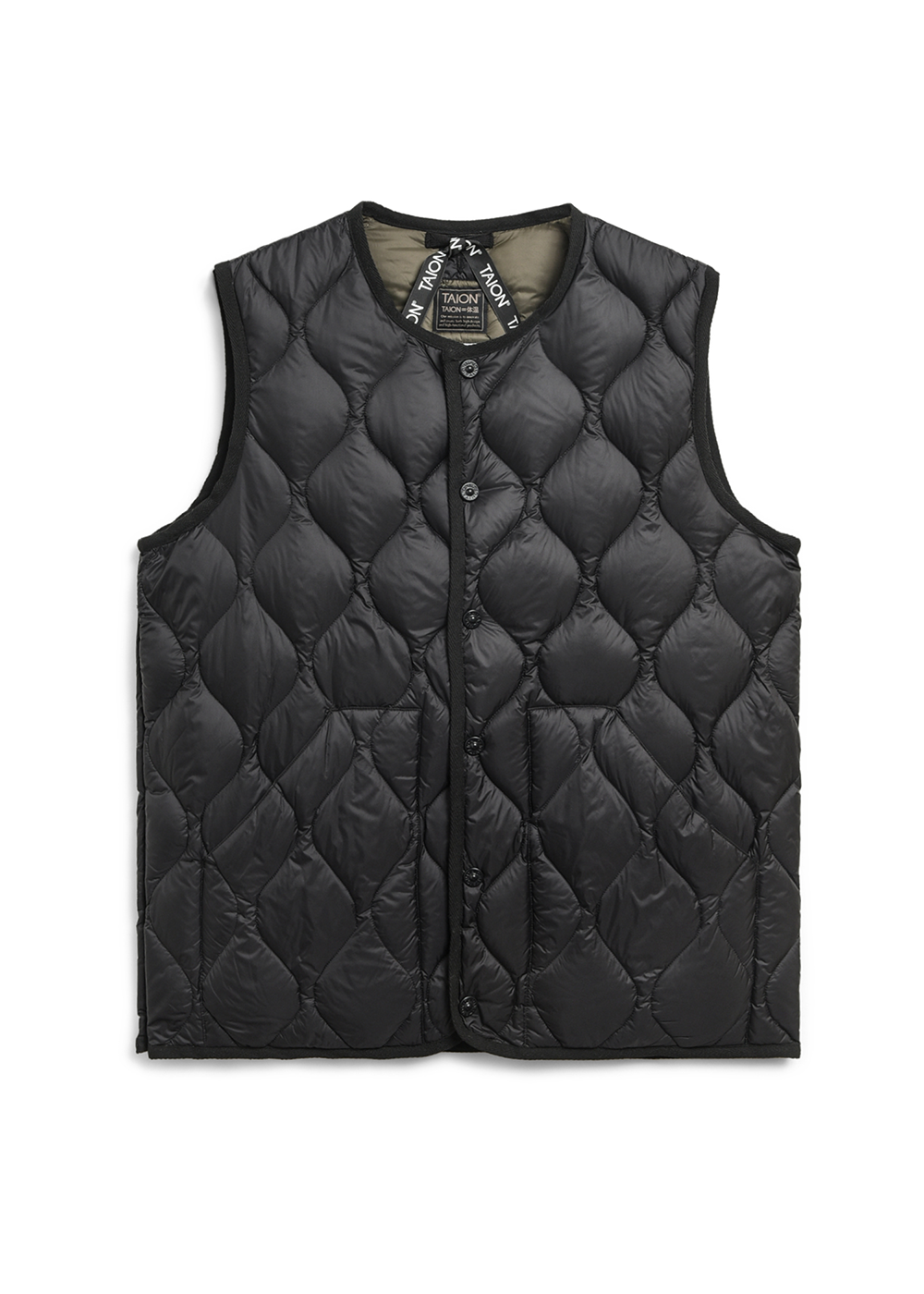 ジャケット・アウター TAION MILITARY CREW NECK DOWN VEST Unisex Military Crew Neck Down Vest (Soft Shell) – TAION US