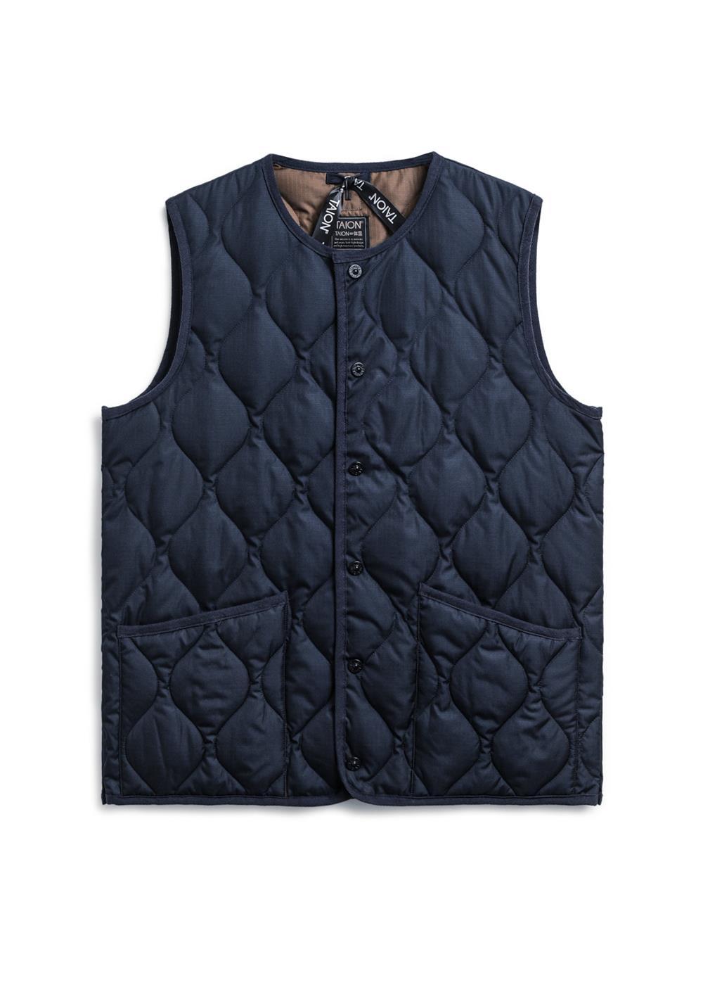 TAION Unisex Military Crew Neck Down Vest