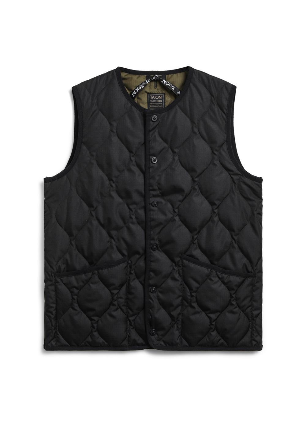 TAION Unisex Military Crew Neck Down Vest