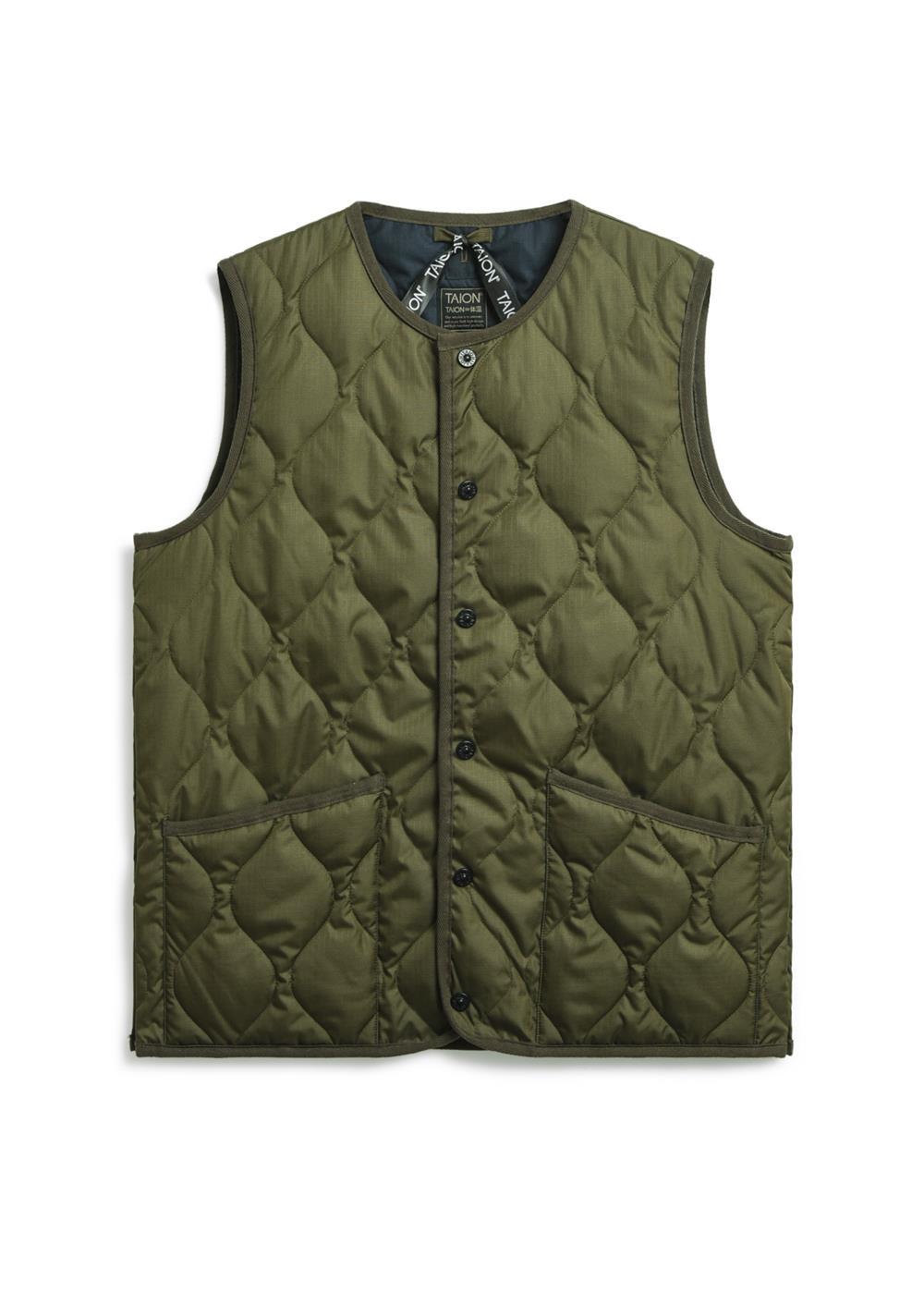 TAION Unisex Military Crew Neck Down Vest