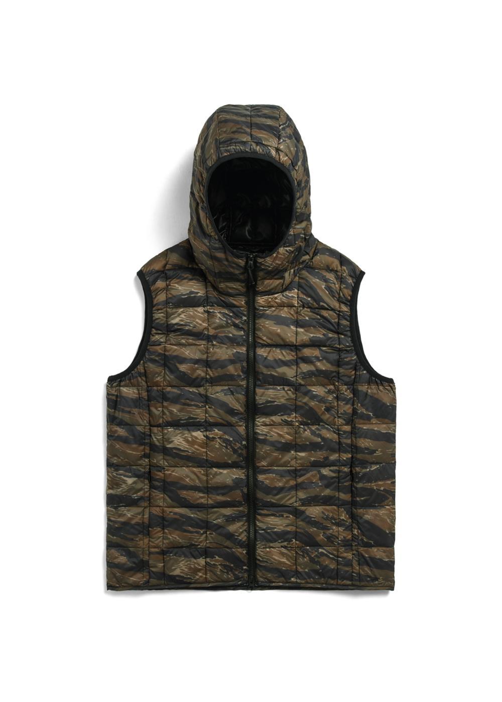 TAION Unisex Basic Hood W-Zip Down Vest