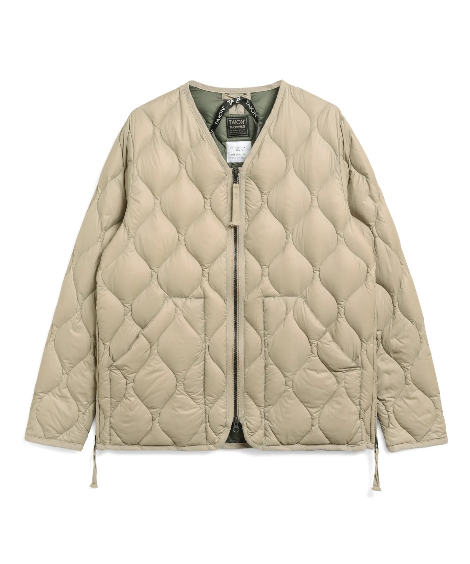 Unisex Military W-Zip V-Neck Down Jacket (Soft Shell)