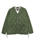 Unisex Military W-Zip V-Neck Down Jacket (Hard Shell)