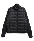 Unisex Basic Hi Neck Down Jacket + Knit Sleeves