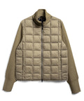 Unisex Basic Hi Neck Down Jacket + Knit Sleeves