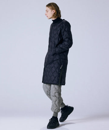 Unisex Military Over Size Crew Neck Long Down Jacket (Soft Shell