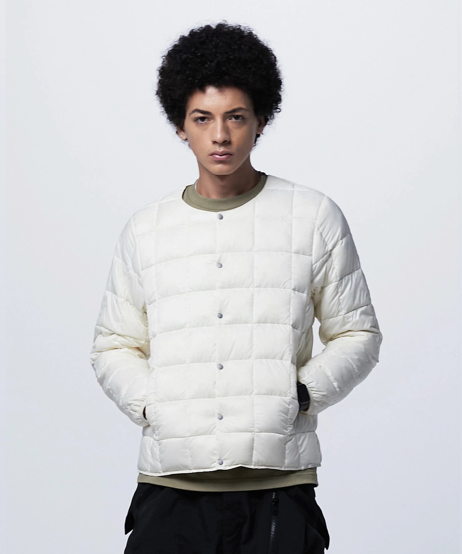 TAION Unisex Basic Crew Neck Down Jacket