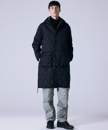 Unisex Military Hood Long Down Coat (Hard Shell) – TAION US