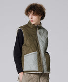 TAION Unisex Military Reversible Hi-Neck Down Vest (Hard Shell)