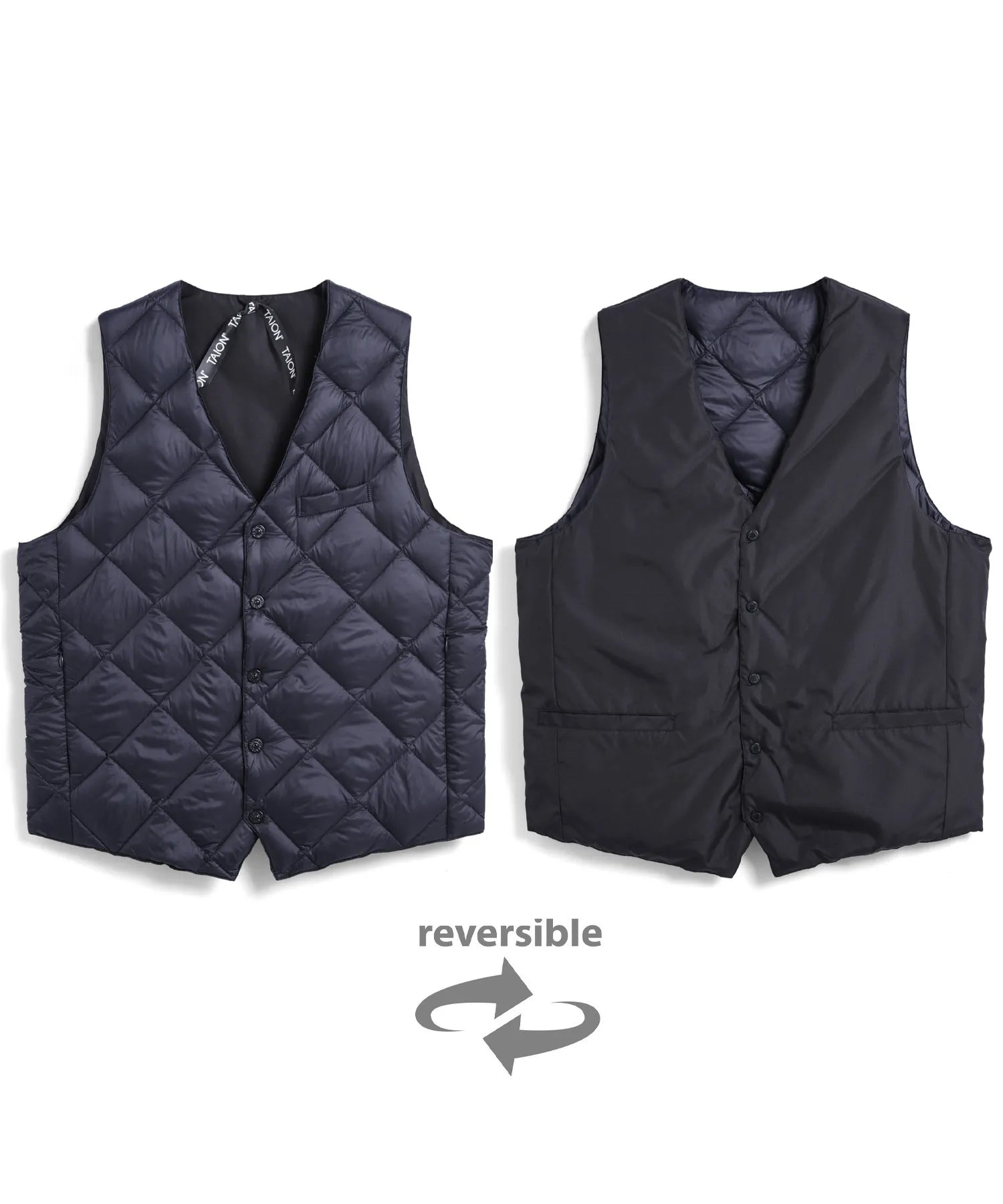 Reversible Single Snap Button Down Gilet