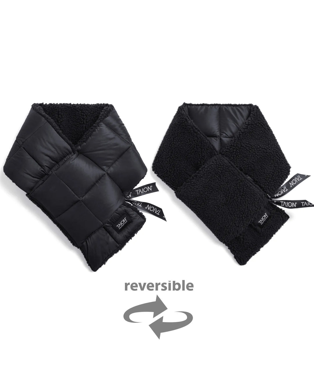 épine é ribbon muffler down coat MO&Co. Women's Detachable Scarf Down Coat